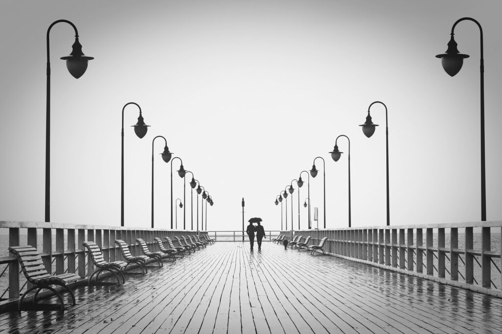 paisaje en blanco y negro